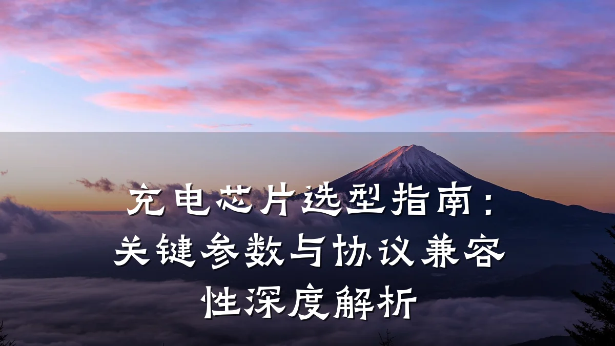 充电芯片选型指南:关键参数与协议兼容性深度解析