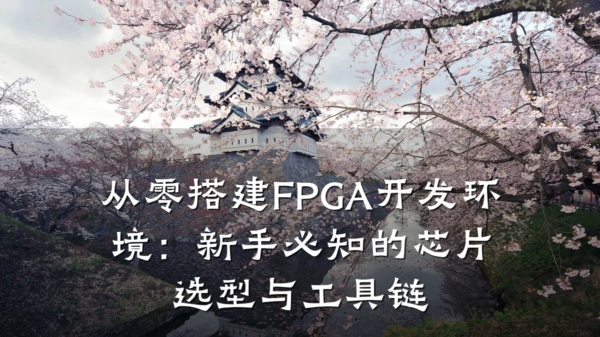 从零搭建FPGA开发环境:新手必知的芯片选型与工具链