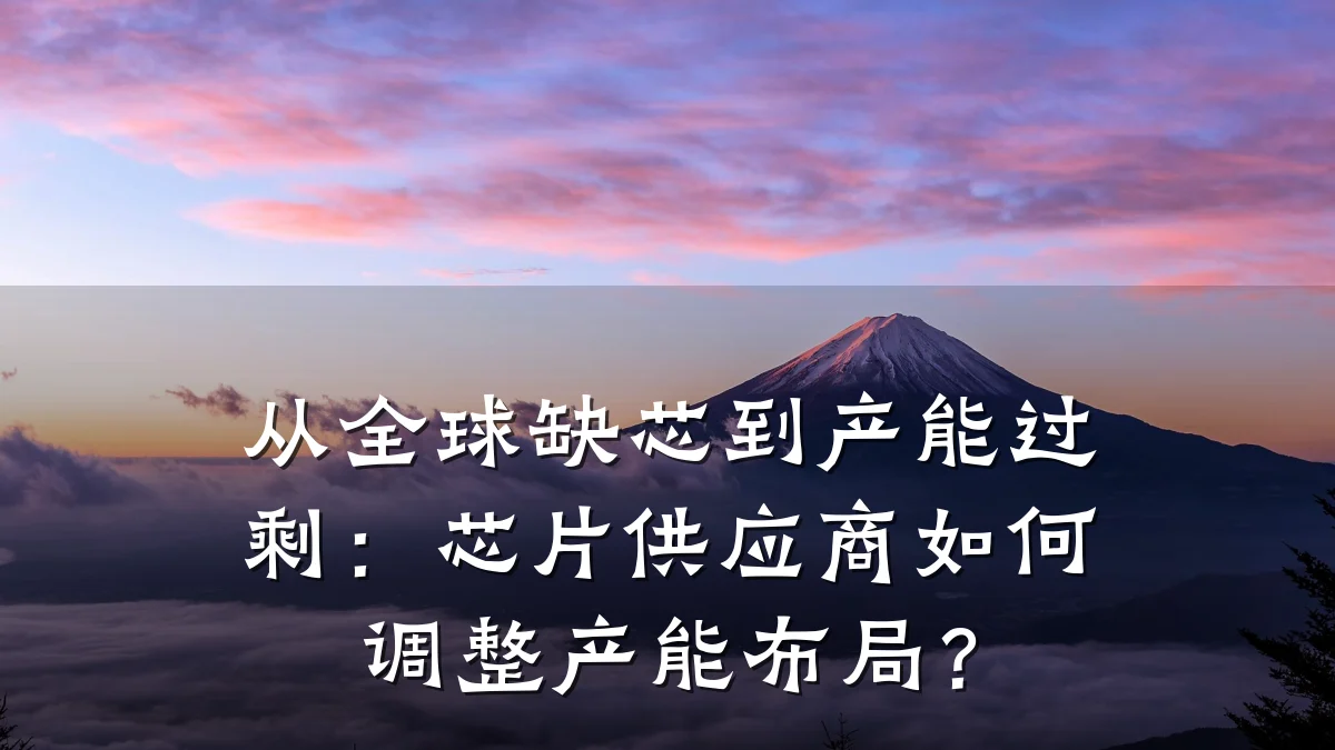 从全球缺芯到产能过剩:芯片供应商如何调整产能布局?