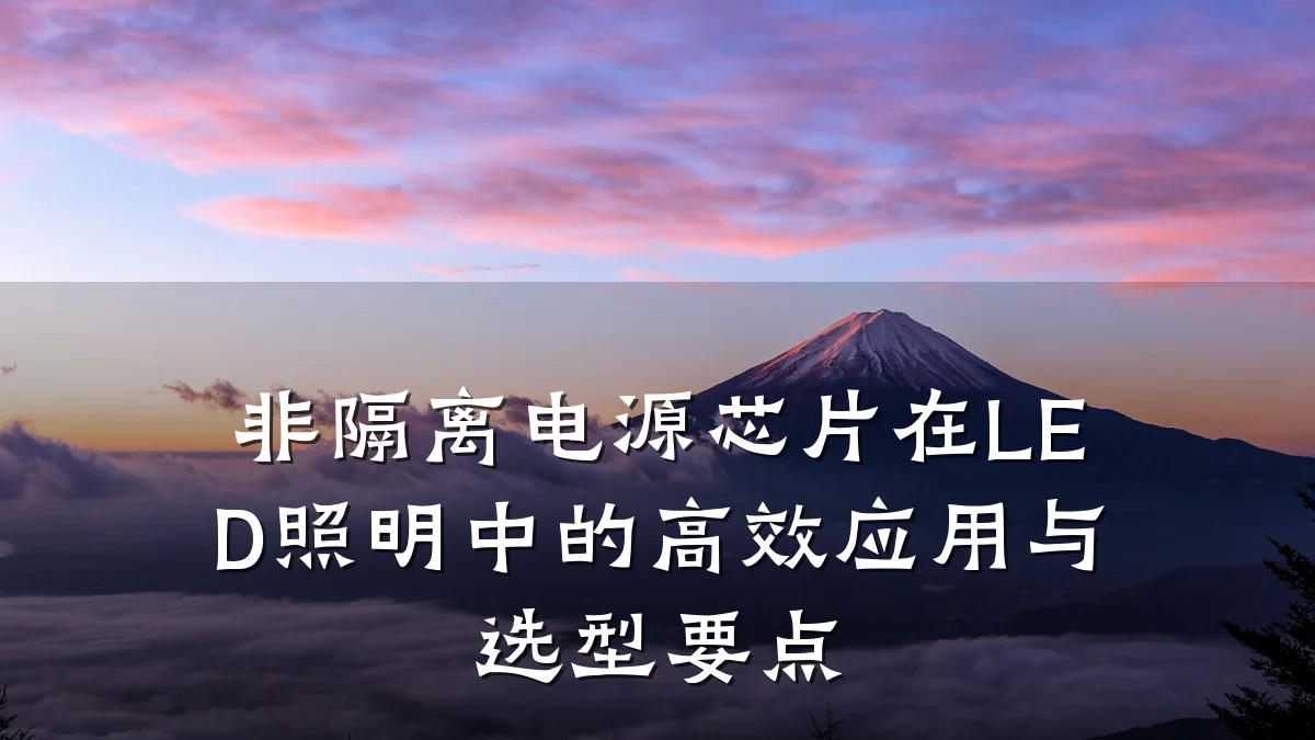 非隔离电源芯片在LED照明中的高效应用与选型要点