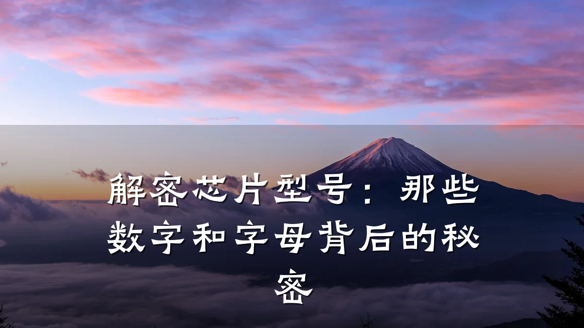 解密芯片型号:那些数字和字母背后的秘密