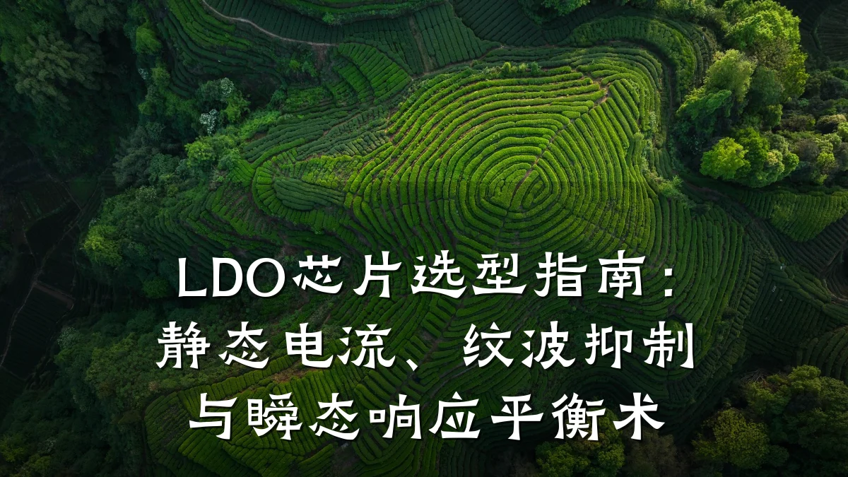 LDO芯片选型指南:静态电流、纹波抑制与瞬态响应平衡术