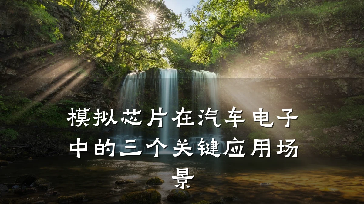 模拟芯片在汽车电子中的三个关键应用场景
