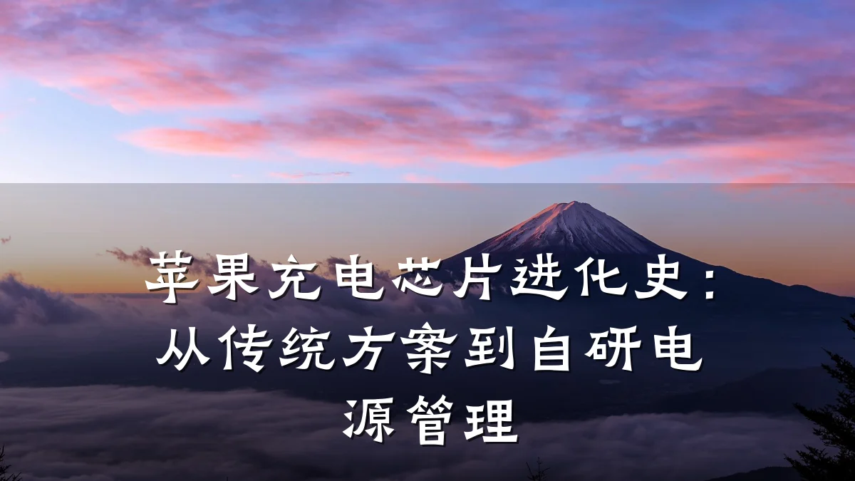 苹果充电芯片进化史:从传统方案到自研电源管理