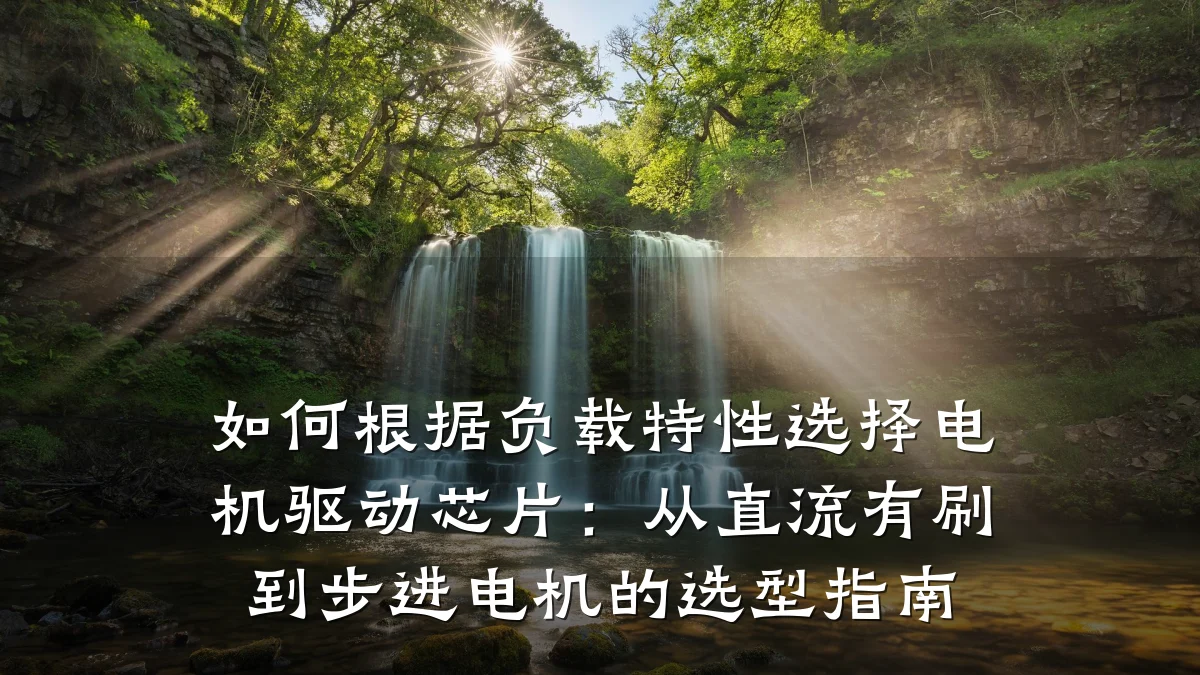 如何根据负载特性选择电机驱动芯片:从直流有刷到步进电机的选型指南