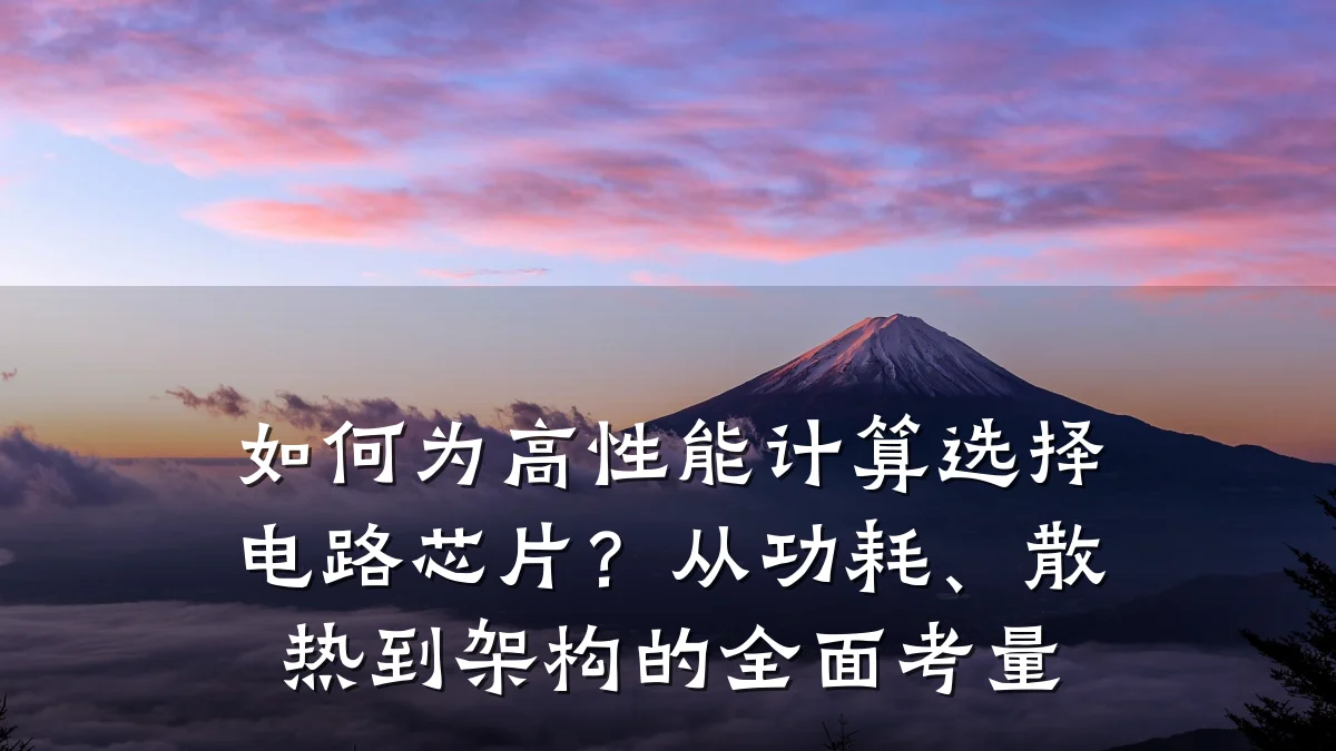 如何为高性能计算选择电路芯片?从功耗、散热到架构的全面考量