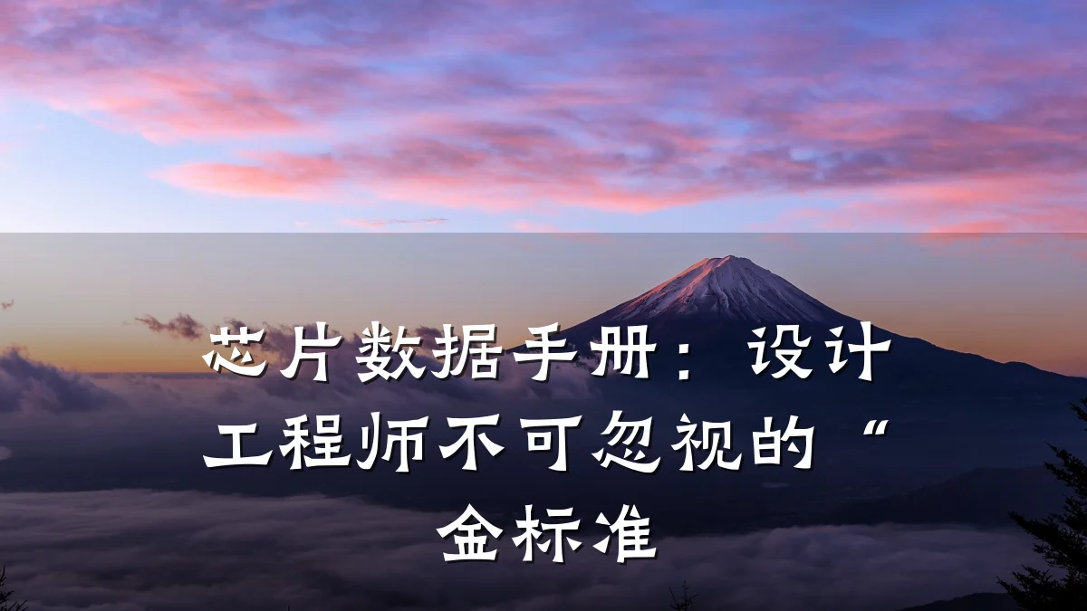 芯片数据手册：设计工程师不可忽视的“金标准