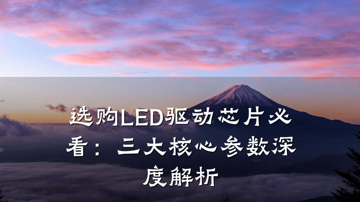 选购LED驱动芯片必看：三大核心参数深度解析