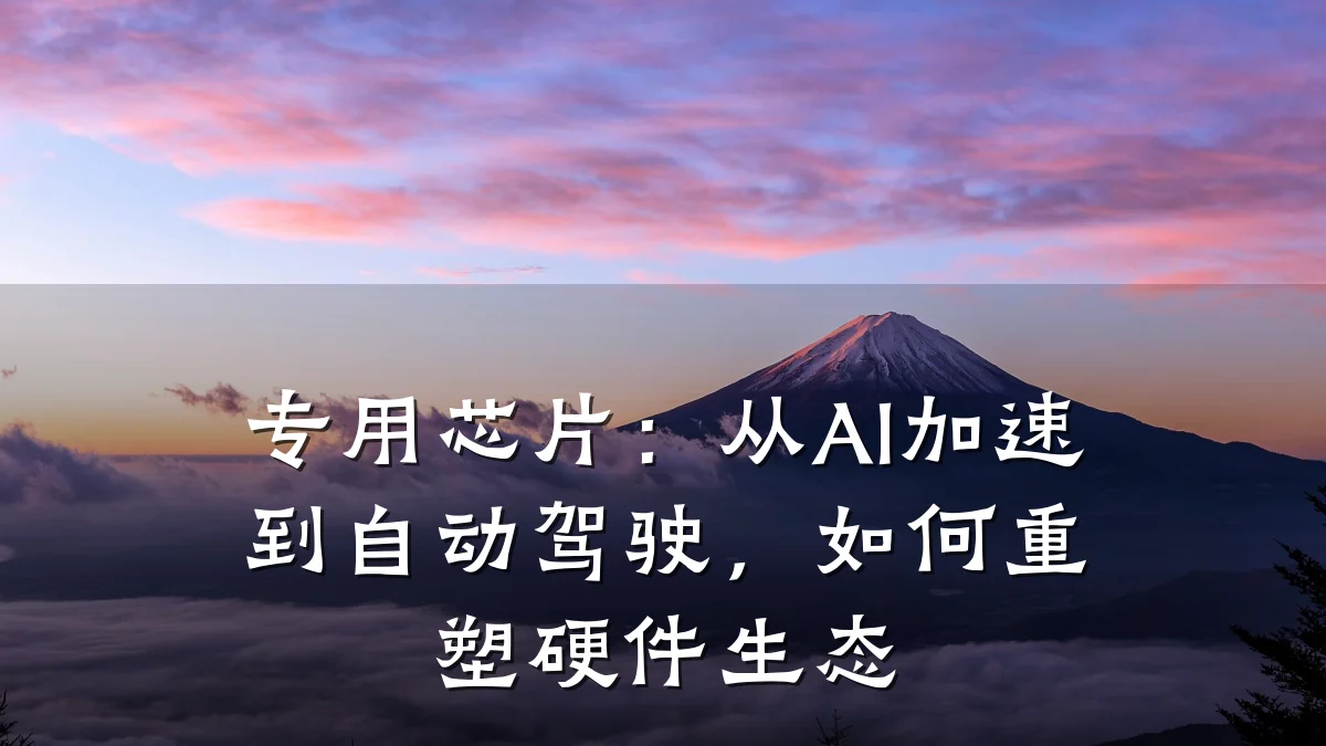 专用芯片:从AI加速到自动驾驶,如何重塑硬件生态