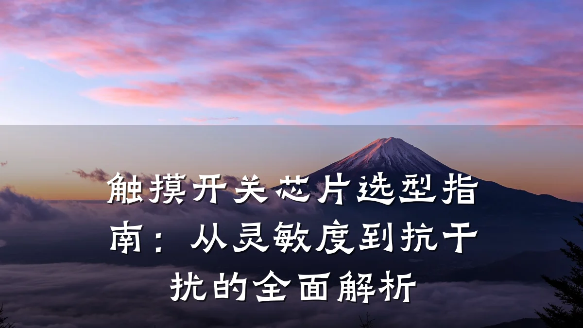 触摸开关芯片选型指南:从灵敏度到抗干扰的全面解析