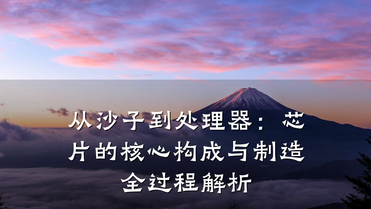 从沙子到处理器:芯片的核心构成与制造全过程解析