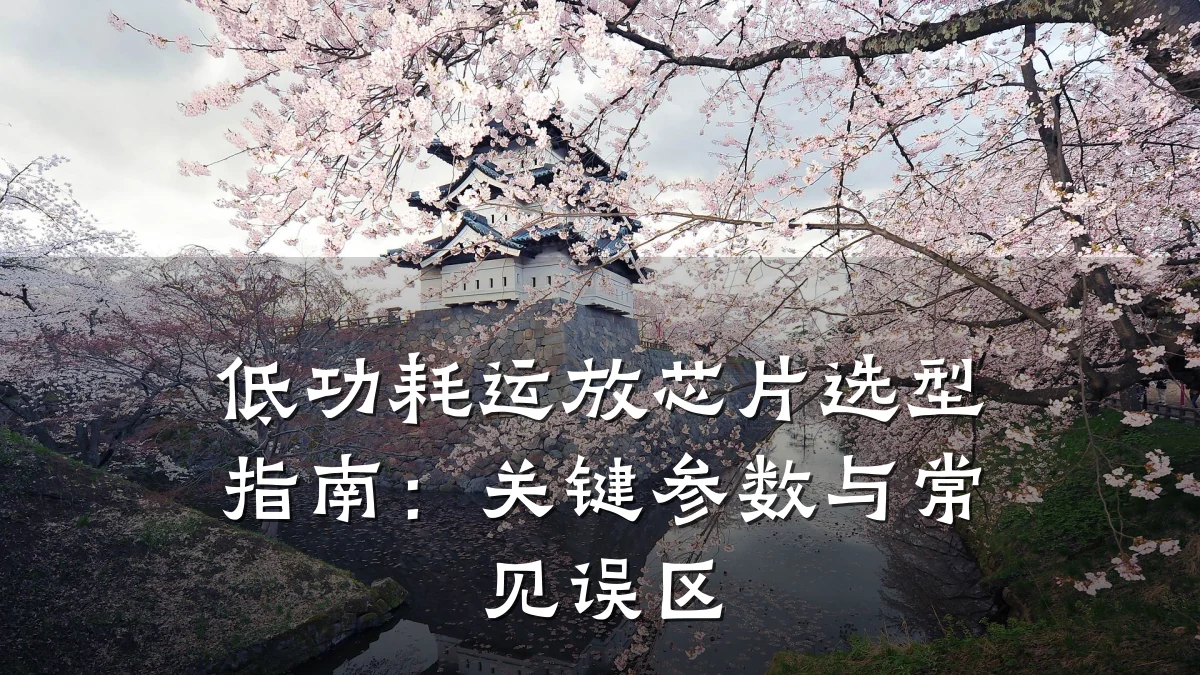 低功耗运放芯片选型指南:关键参数与常见误区