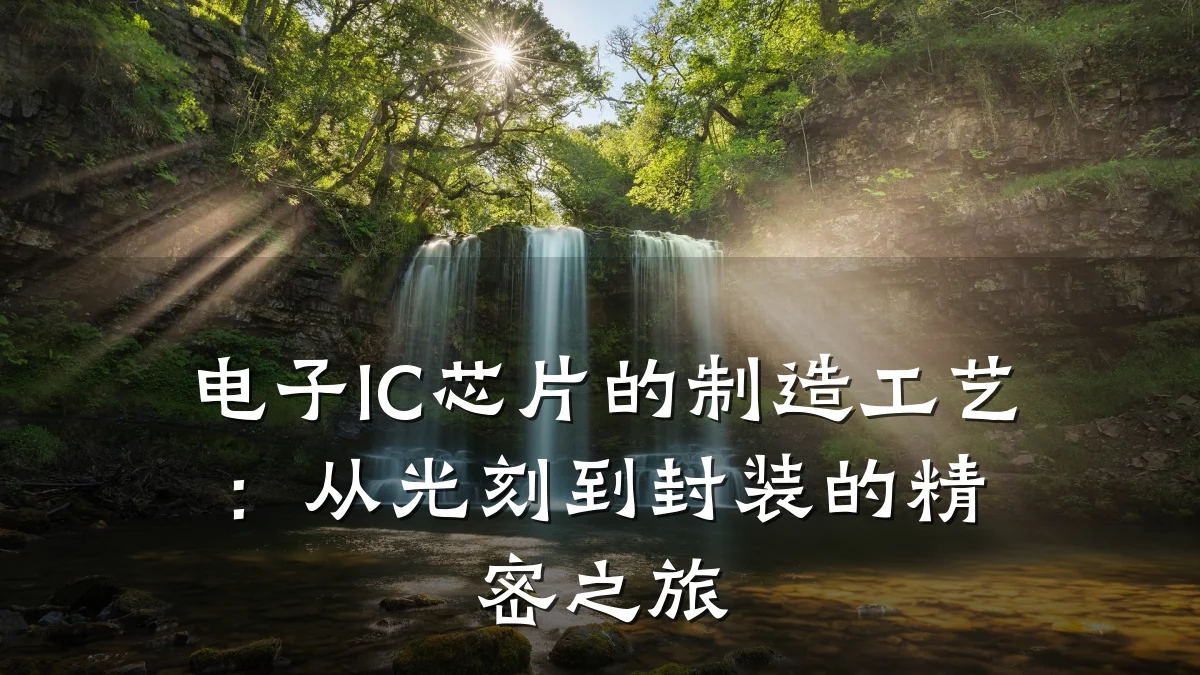 电子IC芯片的制造工艺:从光刻到封装的精密之旅