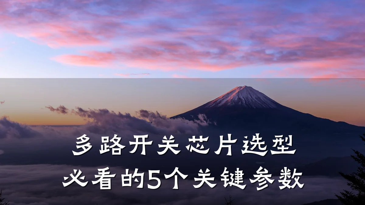多路开关芯片选型必看的5个关键参数