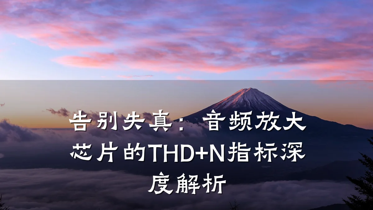 告别失真:音频放大芯片的THD+N指标深度解析