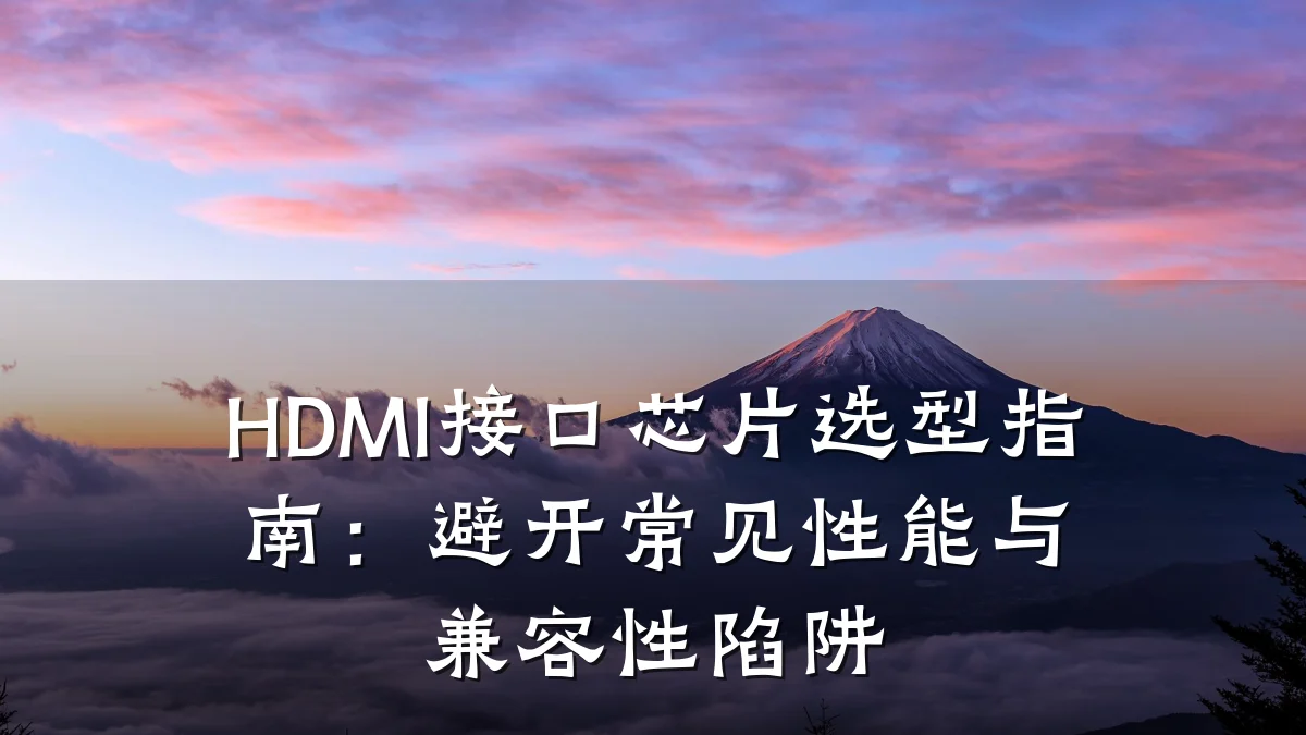 HDMI接口芯片选型指南：避开常见性能与兼容性陷阱