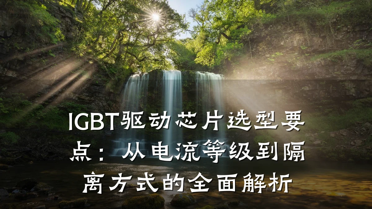 IGBT驱动芯片选型要点:从电流等级到隔离方式的全面解析