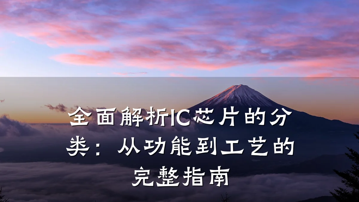 全面解析IC芯片的分类:从功能到工艺的完整指南