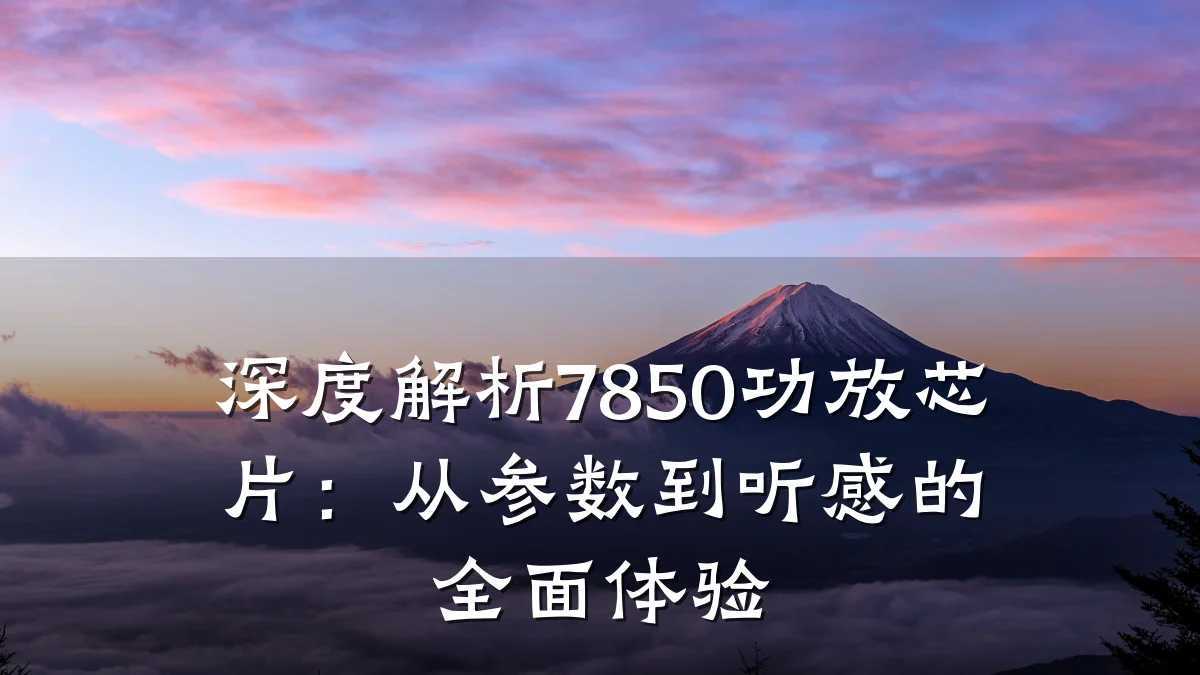深度解析7850功放芯片：从参数到听感的全面体验