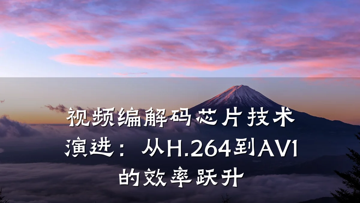 视频编解码芯片技术演进:从H.264到AV1的效率跃升
