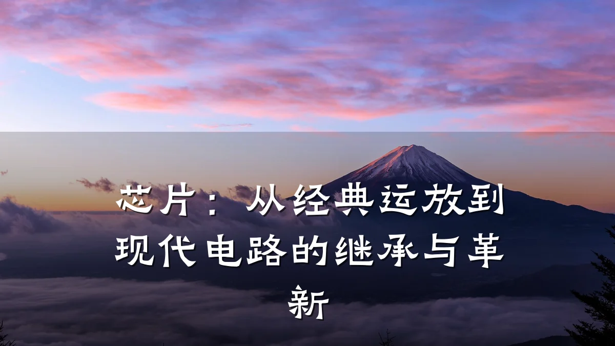 芯片:从经典运放到现代电路的继承与革新