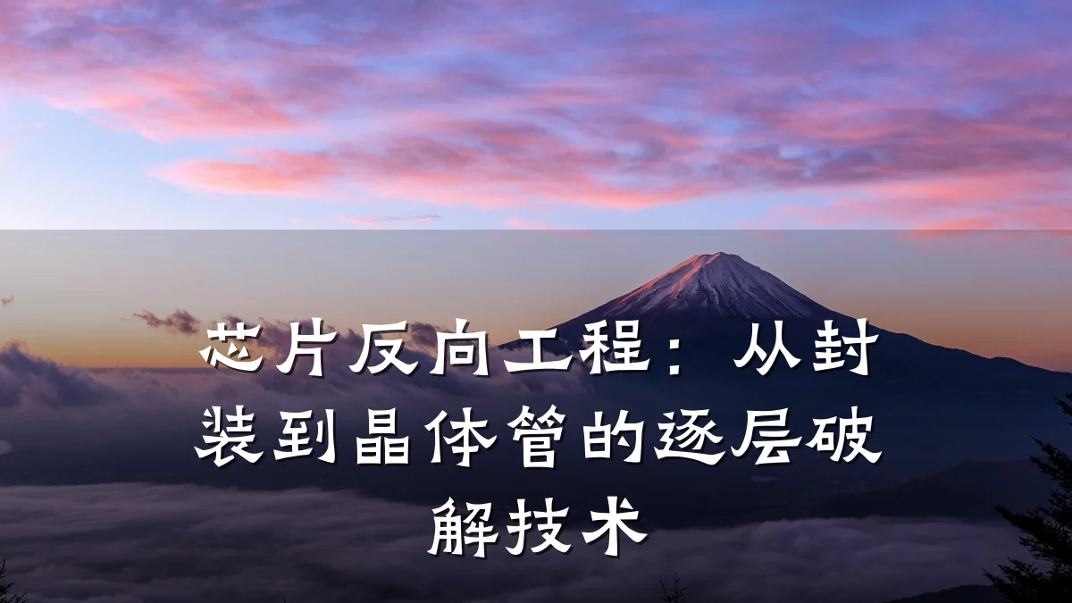 芯片反向工程:从封装到晶体管的逐层破解技术