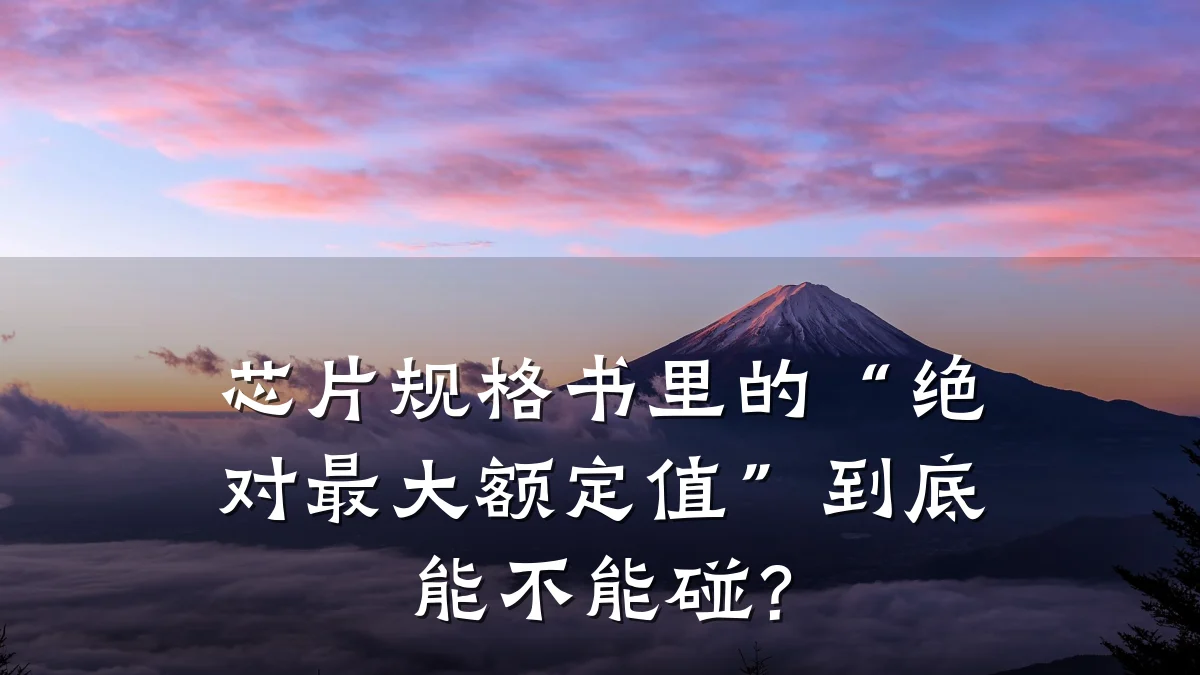 芯片规格书里的“绝对最大额定值”到底能不能碰?