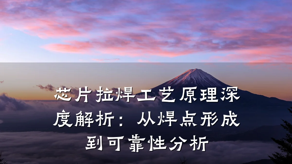 芯片拉焊工艺原理深度解析:从焊点形成到可靠性分析