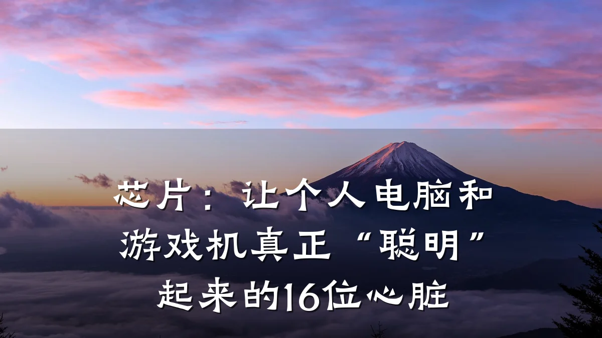 芯片：让个人电脑和游戏机真正“聪明”起来的16位心脏
