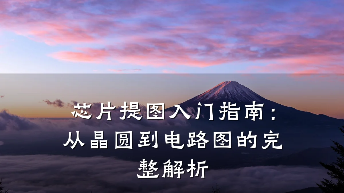 芯片提图入门指南:从晶圆到电路图的完整解析