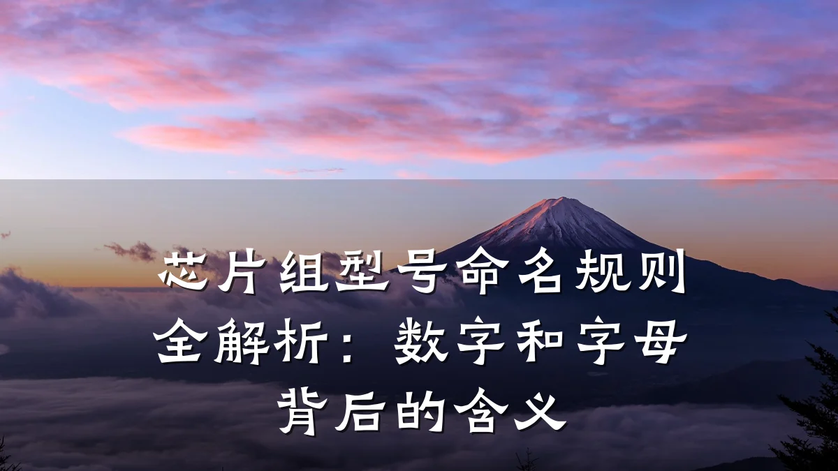 芯片组型号命名规则全解析:数字和字母背后的含义