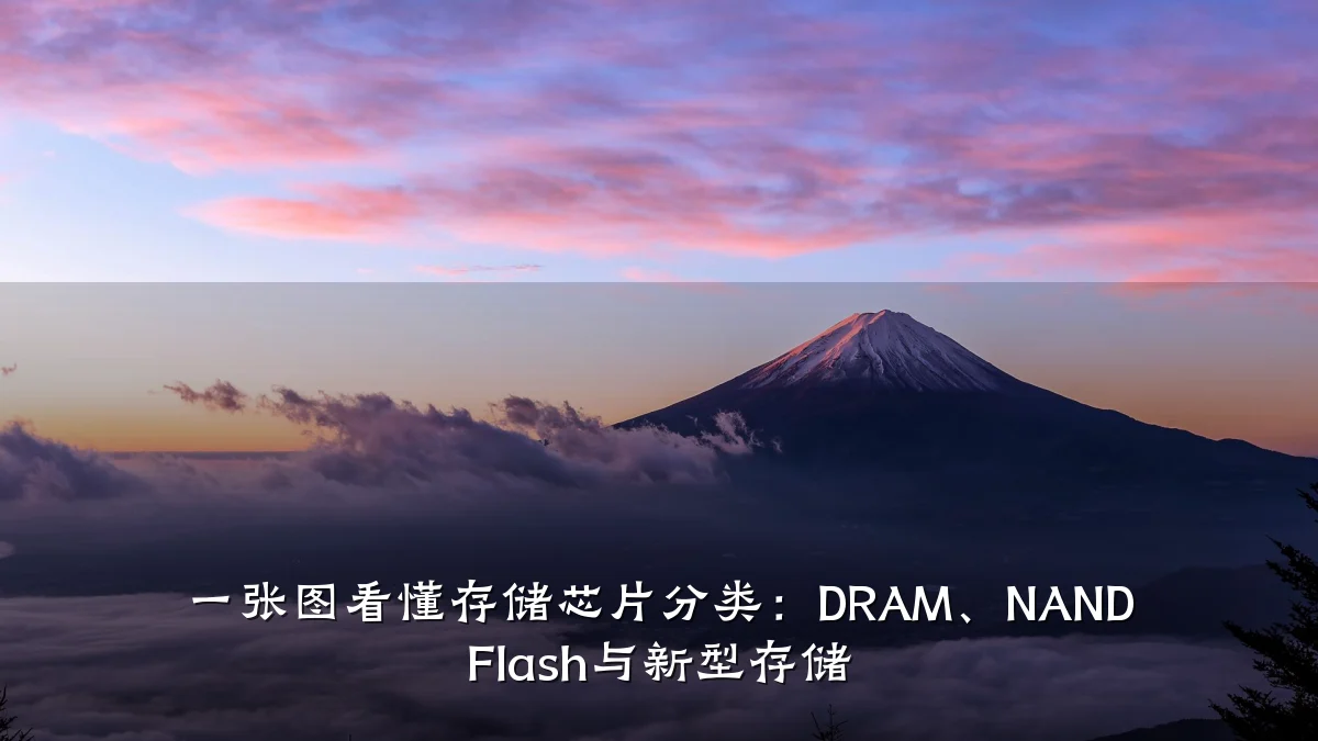 一张图看懂存储芯片分类:DRAM、NAND Flash与新型存储