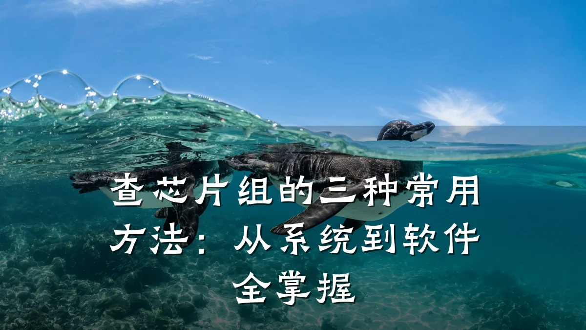 查芯片组的三种常用方法:从系统到软件全掌握