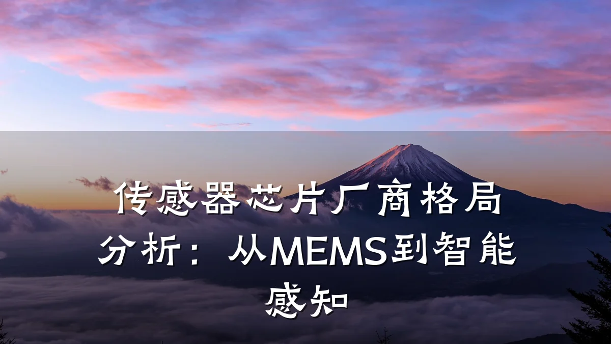 传感器芯片厂商格局分析:从MEMS到智能感知