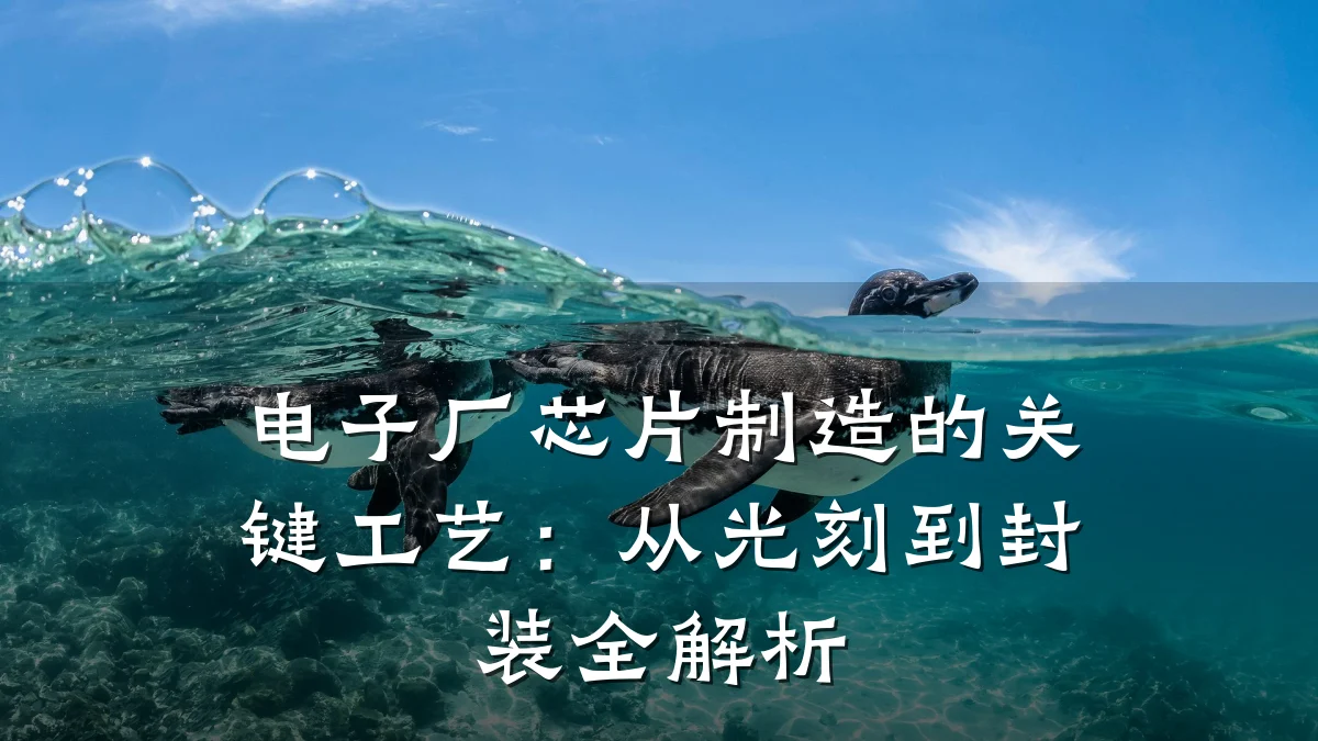 电子厂芯片制造的关键工艺:从光刻到封装全解析