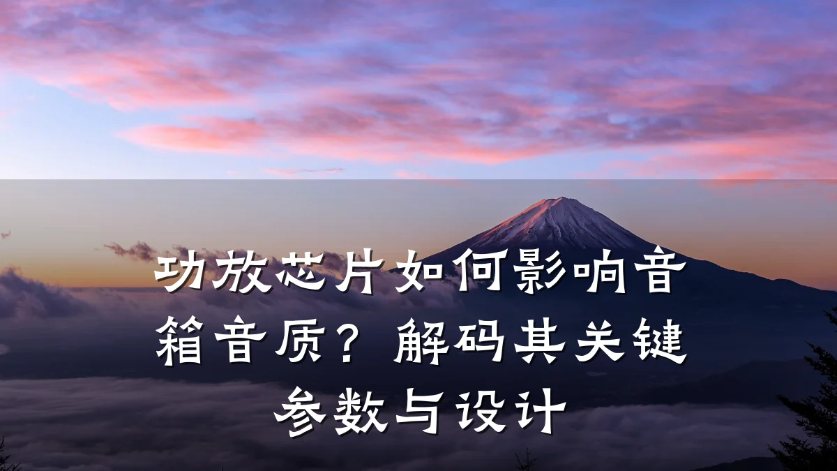 功放芯片如何影响音箱音质?解码其关键参数与设计