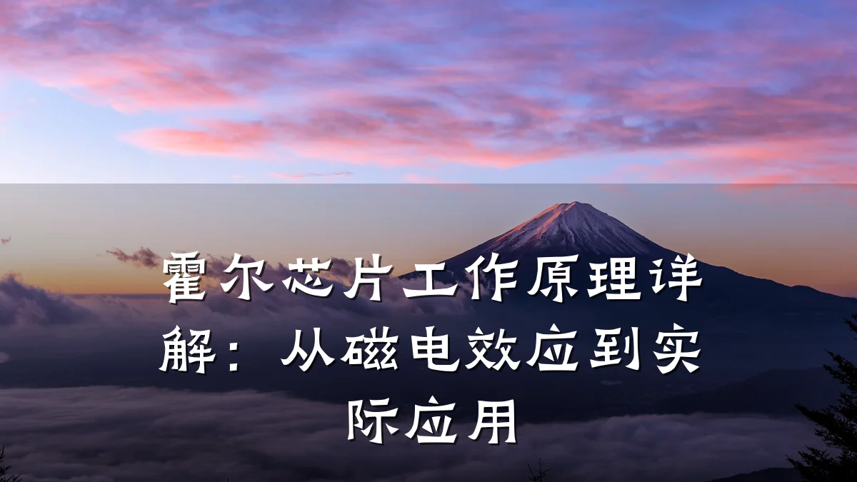 霍尔芯片工作原理详解:从磁电效应到实际应用