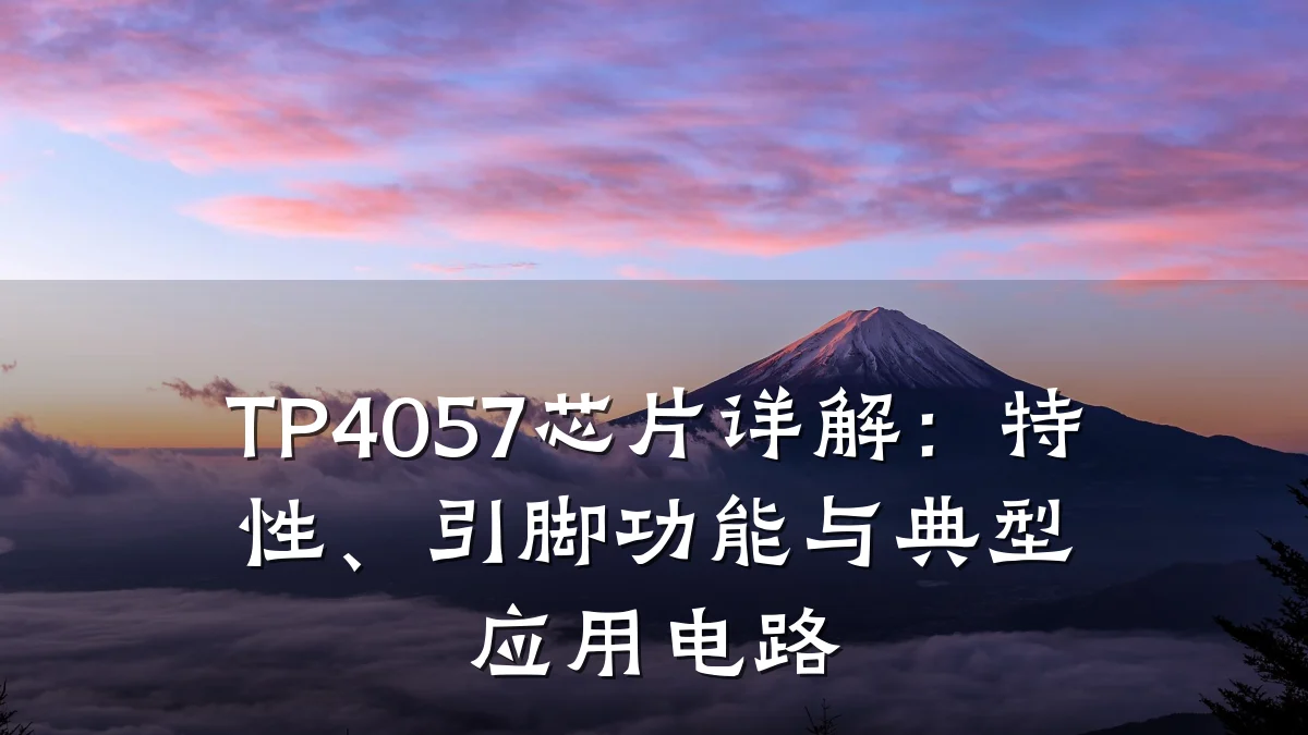 TP4057芯片详解:特性、引脚功能与典型应用电路