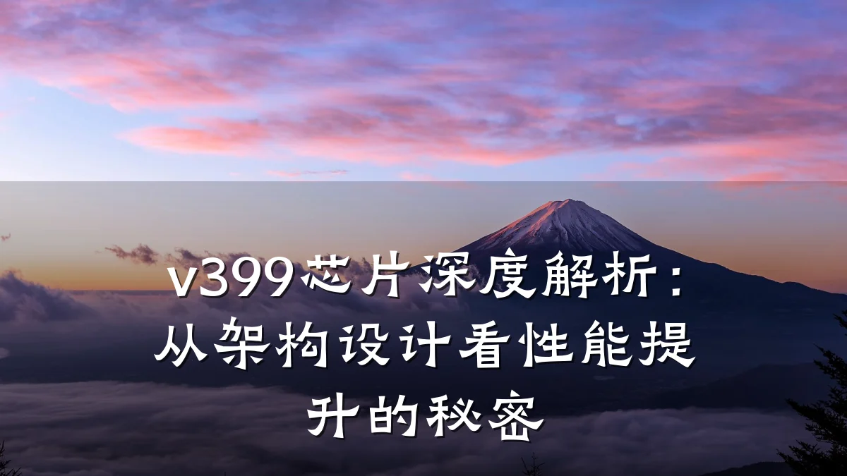 v399芯片深度解析:从架构设计看性能提升的秘密