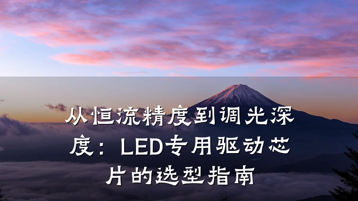 从恒流精度到调光深度:LED专用驱动芯片的选型指南