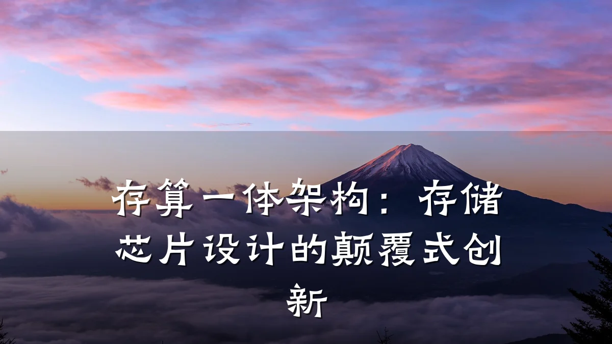 存算一体架构:存储芯片设计的颠覆式创新