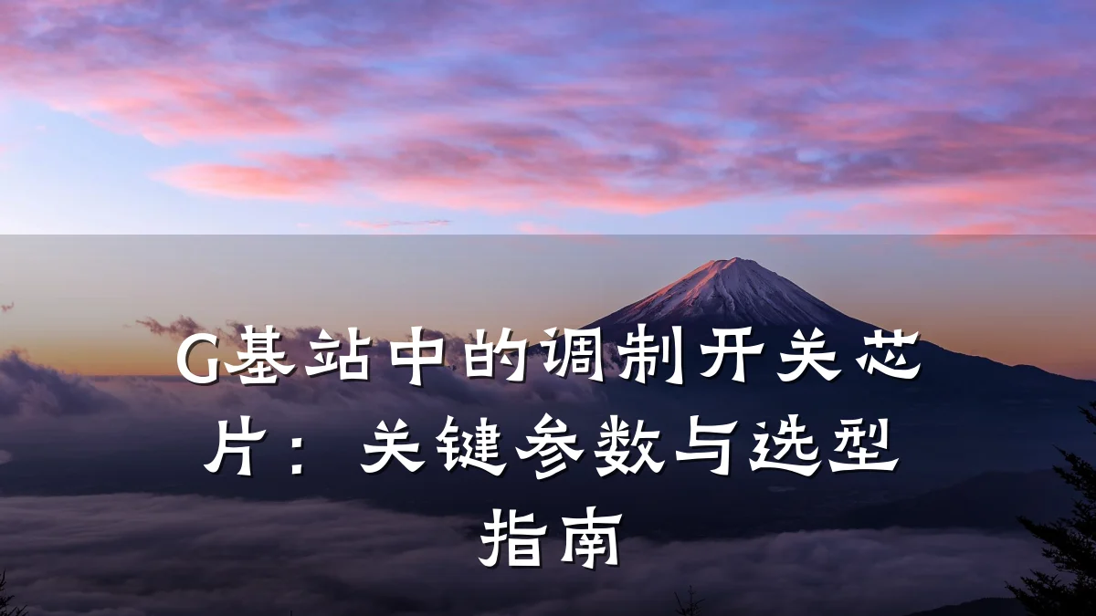 G基站中的调制开关芯片:关键参数与选型指南