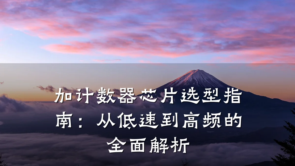 加计数器芯片选型指南:从低速到高频的全面解析