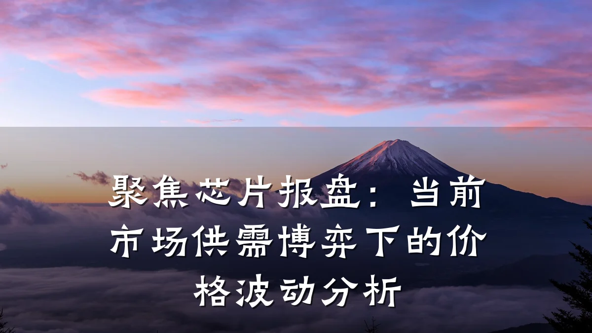 聚焦芯片报盘:当前市场供需博弈下的价格波动分析