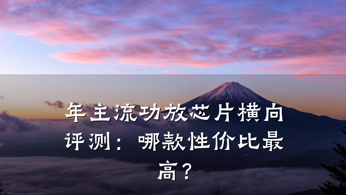 年主流功放芯片横向评测:哪款性价比最高?