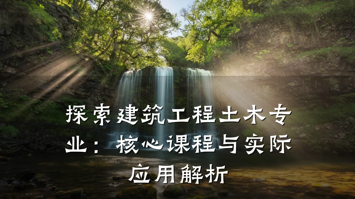 探索建筑工程土木专业:核心课程与实际应用解析