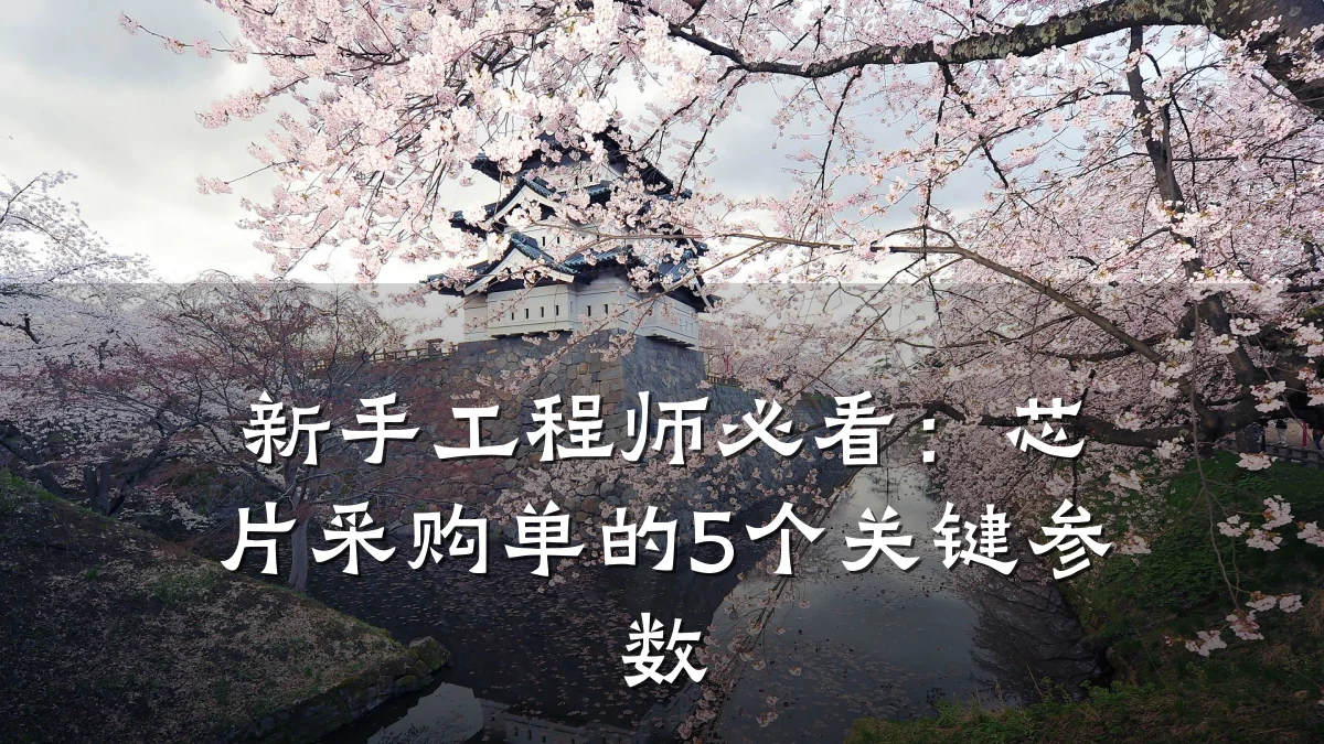新手工程师必看:芯片采购单的5个关键参数
