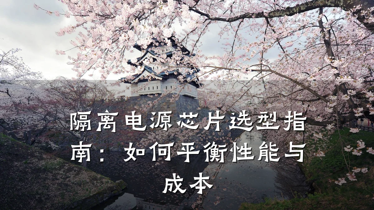 隔离电源芯片选型指南:如何平衡性能与成本