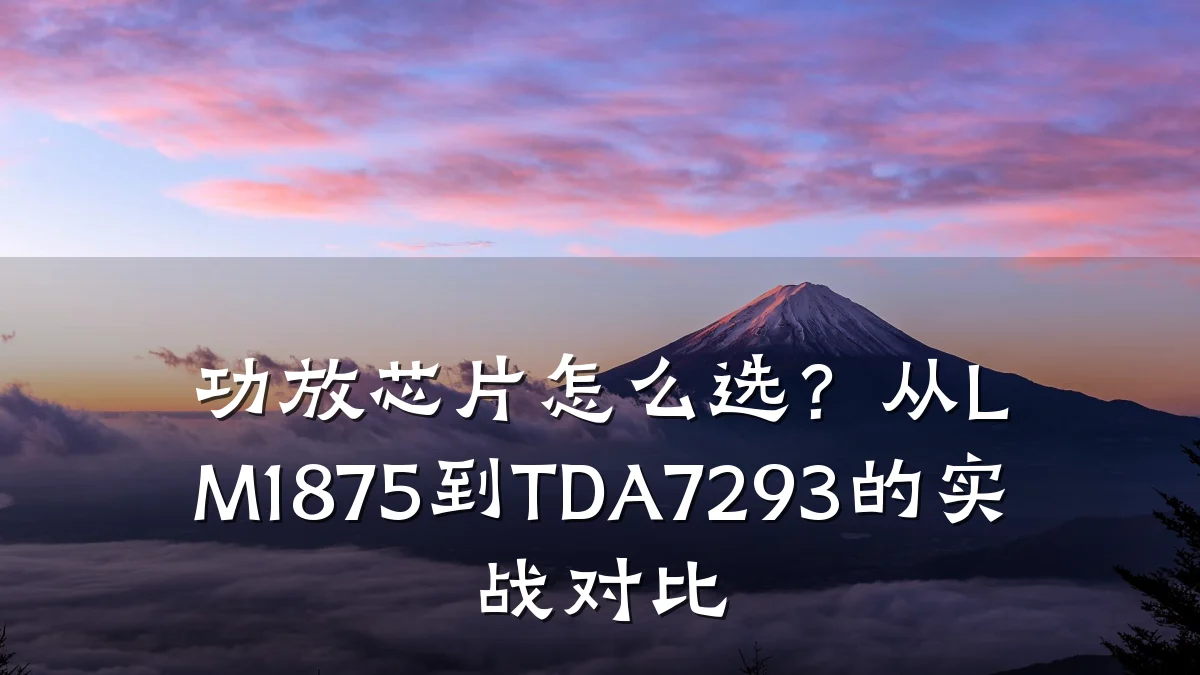 功放芯片怎么选?从LM1875到TDA7293的实战对比