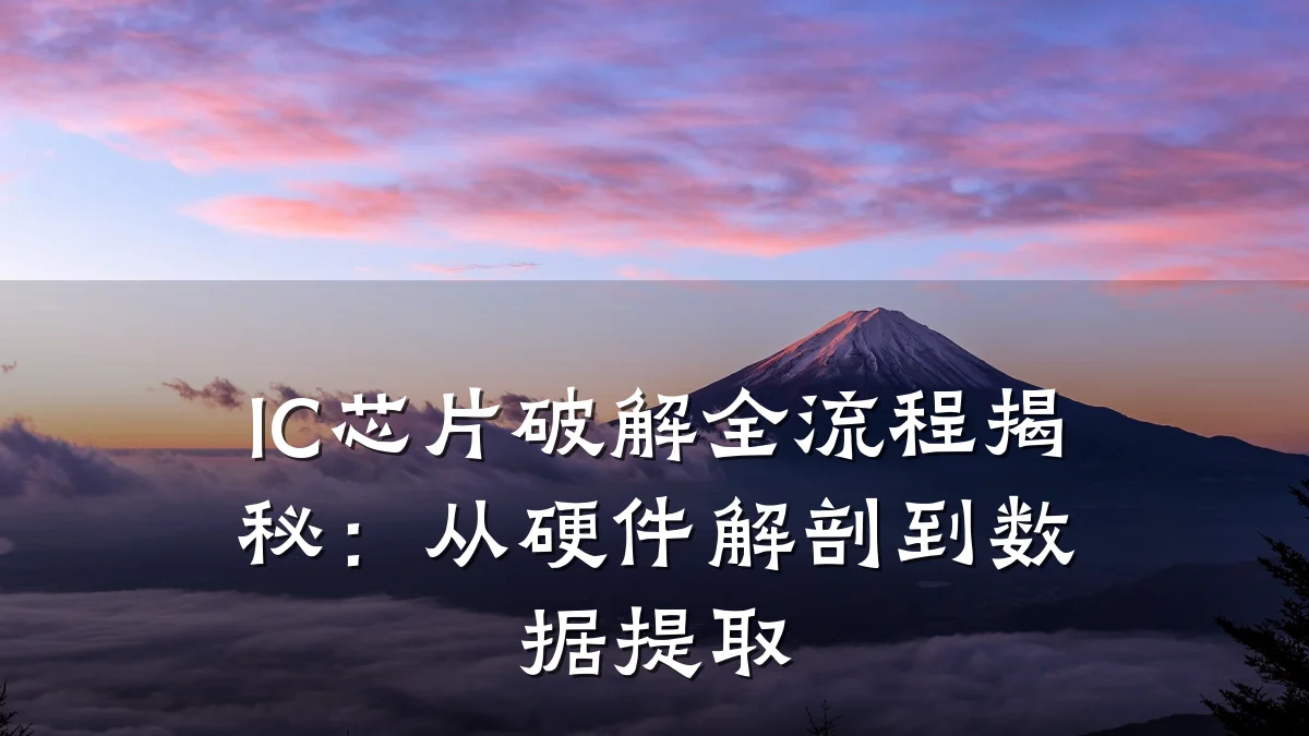IC芯片破解全流程揭秘:从硬件解剖到数据提取